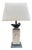 Tall Travertine and Bronze Table Lamp, 1970s For Sale