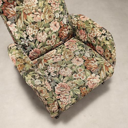 Metal Vintage Reclining Armchair in and Fabric Metal, 1960s For Sale - Image 7 of 11