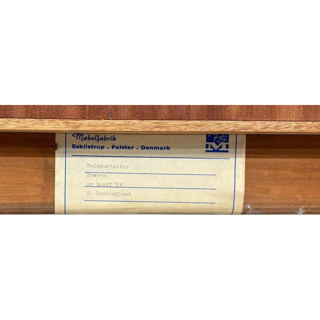 Mid-Century Danish Secretary in Teak by Bernhard Pedersen & Søn for Eskilstrup-Falster Møbelfabrik, 1960s For Sale - Image 17 of 18