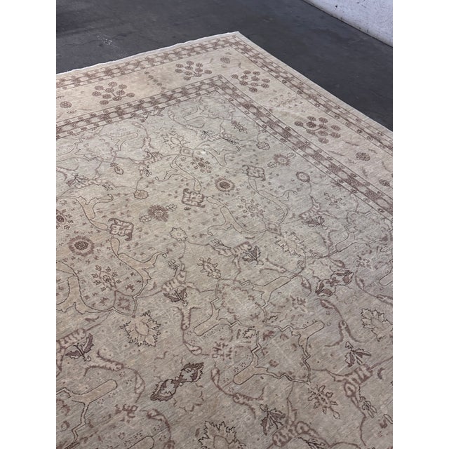 10ft 1in X 14ft Gallery Ephesus Oushak Area Rug in Taupe Tones For Sale - Image 11 of 12