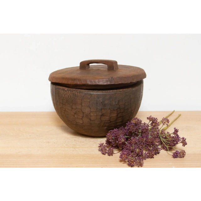 Brown Vintage Carved Wood Naga Bowl For Sale - Image 8 of 8