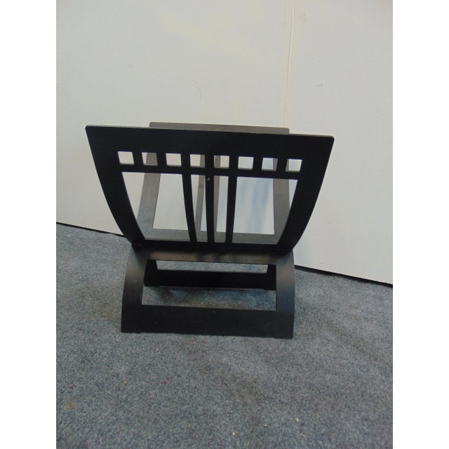 Late 20th Century Arts & Crafts Steel Magazine Rack For Sale - Image 5 of 6