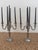 Matching pewter candelabras, Italian, 95% pure, 5 candles. Rare, convertible from 5 candle to single candle. EUROPEAN...