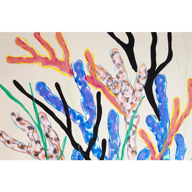 Gold 2026, Illustration Botanics, Coral Reef Duo, Modern Seascape Painting on Watercolor Paper For Sale - Image 8 of 10