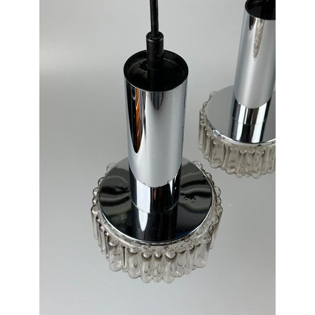 Flame Cascade Lamp in Chrome Glass by Staff Leuchten, Germany, 1970s For Sale - Image 15 of 18
