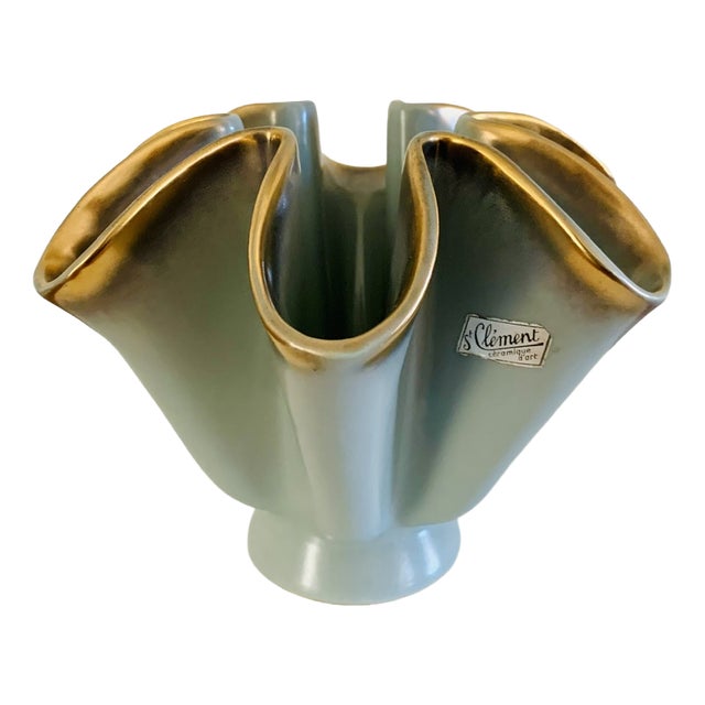 Mid-Century Modern French Ceramic Vase by B. Letalle for Saint-Clément, 1950s For Sale