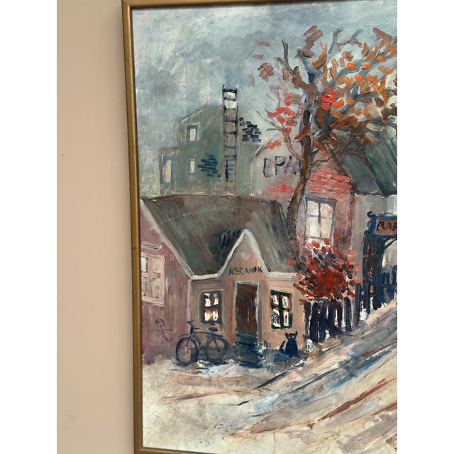 Mid-Century Modern Kai Nielsen, Bygatan, Framed, 1950s, Oil Painting on Panel, Framed For Sale - Image 3 of 18