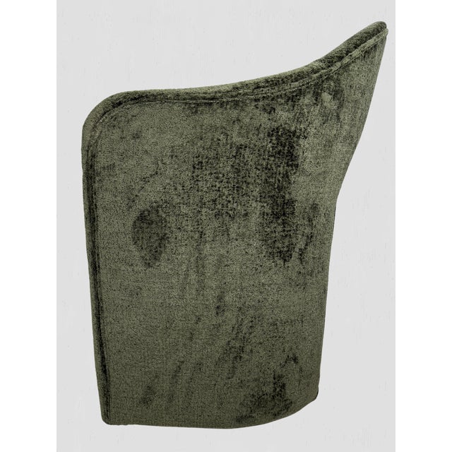 Textile Anaya Contemporary Upholstered Chair Olive Green Chenille For Sale - Image 7 of 9