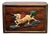 Carved Wood Box With Bone Inlay Auspicious Beast Motif For Sale