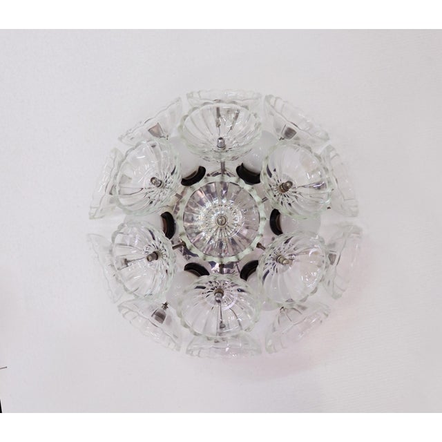 Metal German Glass and Metal Sunburst Sconces from VEB Leuchten, 1960s, Set of 2 For Sale - Image 7 of 7