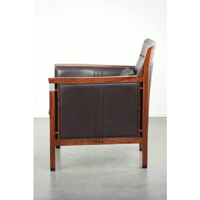Art Deco Armchair from the Decoforma Series with Dark Brown Cowhide Leather Upholstery by Schuitema For Sale - Image 5 of 13