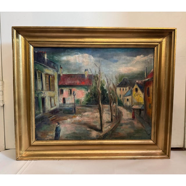 Early 20th Century French Painting of a Town For Sale - Image 4 of 12