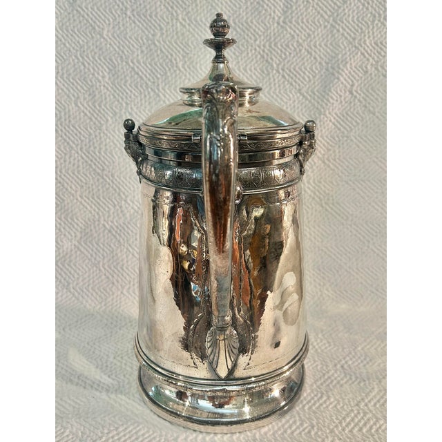 Reed and Barton Circa 1880 Reed & Barton Victorian Silverplate Ice Water Pitcher, Patented Design For Sale - Image 4 of 18