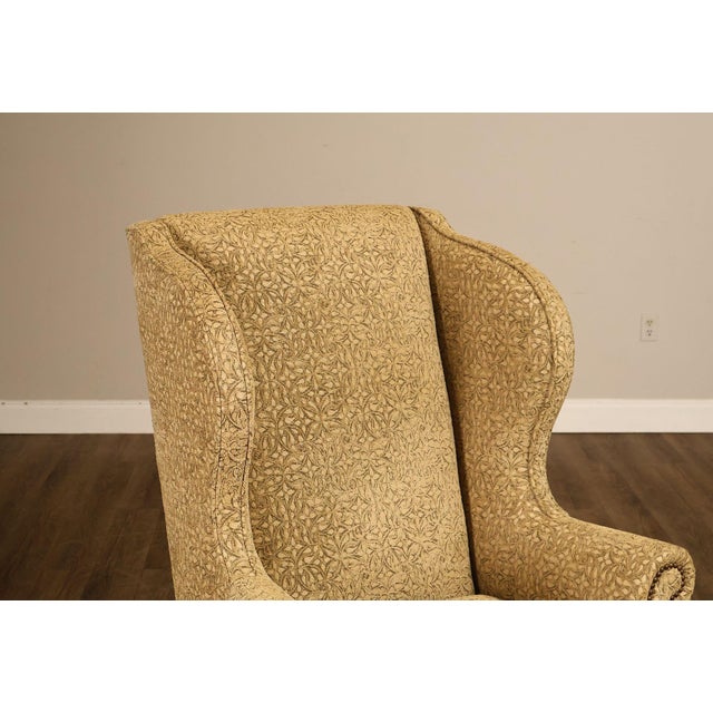Lee Jofa Pair Of Custom Upholstered Wingback "Mayfair" Armchairs For Sale In Philadelphia - Image 6 of 18
