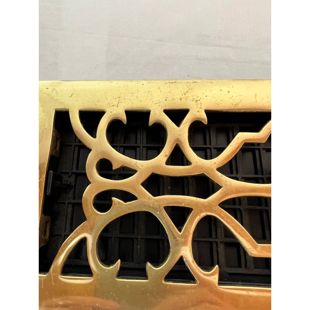 Vintage Brass Register Cover For Sale - Image 10 of 11