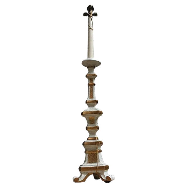 Wooden Floor Lamp, 1900s For Sale