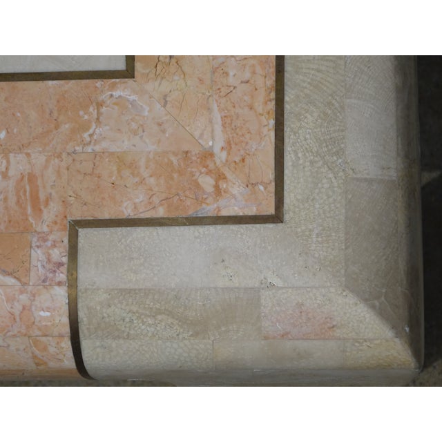 Wood Stone Marquetry Living Room Table, 1950s For Sale - Image 7 of 18