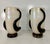 Elegant pair of sculptural Murano glass vases, crafted in Italy and signed Cenedese Murano underneath the bases. Each vase...