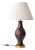 1960s Hollywood Regency Chocolate Brown Ceramic Table Lamp For Sale