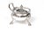 Art Deco Mappin & Webb Sterling Silver Footed Mustard Pot With Glass Liner, Circa 1929 For Sale - Image 3 of 10