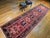 Textile Antique Persian Heriz Karajeh Runner, Hand-Knotted Wool, Geometric Medallion Pattern, Red & Navy, 4x14 For Sale - Image 7 of 18