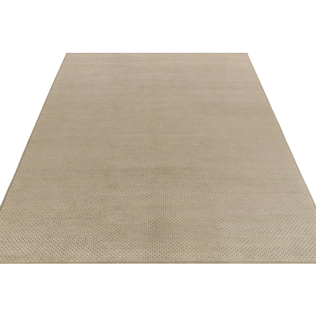 Contemporary Rug & Kilim’s Contemporary Rug in Beige-Brown and Green Geometric Pattern For Sale - Image 3 of 6