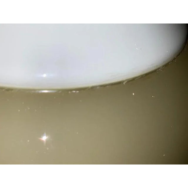 Italian 1970s White and Beige Blown Glass Pendant Light For Sale - Image 4 of 10