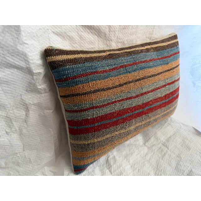 Antique 19th Century Turkish Wool Kilim Pillow For Sale - Image 4 of 7