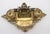 Elevate your workspace or library with this exceptionally detailed vintage Baroque Revival cast brass double inkwell desk...