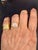 Metal 1.0 Carat, 7 Diamonds Traditional Men's Ring 14 Karat White Gold Ring Estate For Sale - Image 7 of 8