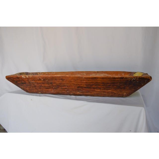 Antique wooden dough trough in unrestored, untreated original condition. A beautiful home decoration that can be used in...