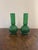 Antique Green Glass Vases, 1900s, Set of 2 For Sale - Image 3 of 7