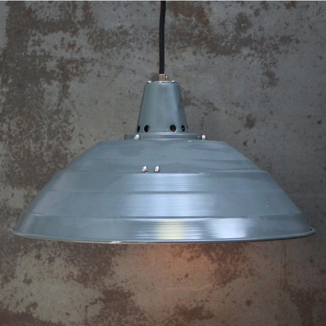 Industrial Vintage American Metal Mirror Medical Pedant Light For Sale - Image 3 of 7