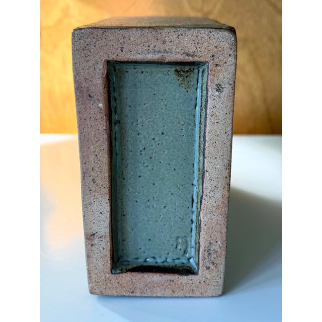 Japanese Ceramic Jar with Inlay Design Tatsuzo Shimaoka with Tomobako For Sale - Image 9 of 18
