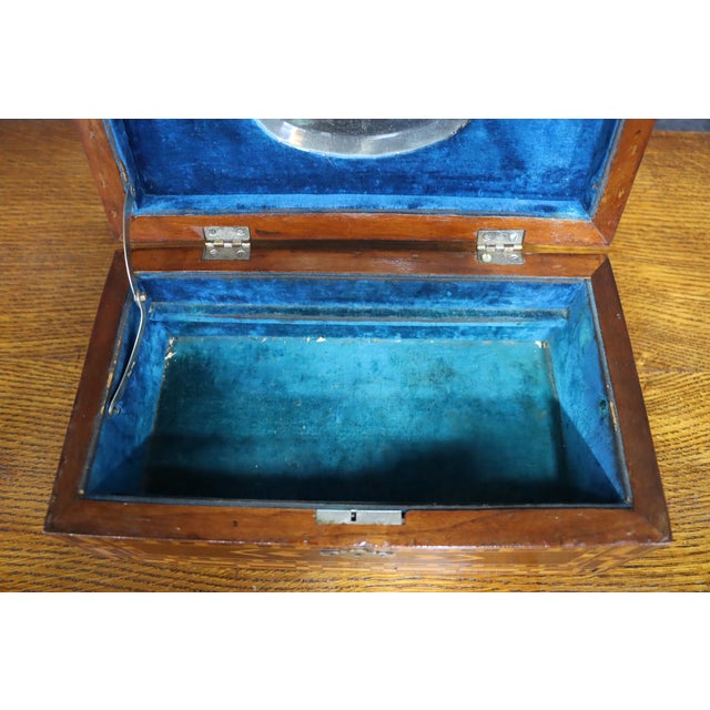 Victorian Marquetry Jewelry Box in Mahogany, Rosewood & Satinwood For Sale - Image 12 of 13
