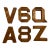 Vintage Handmade Wooden Letters Set/6 For Sale