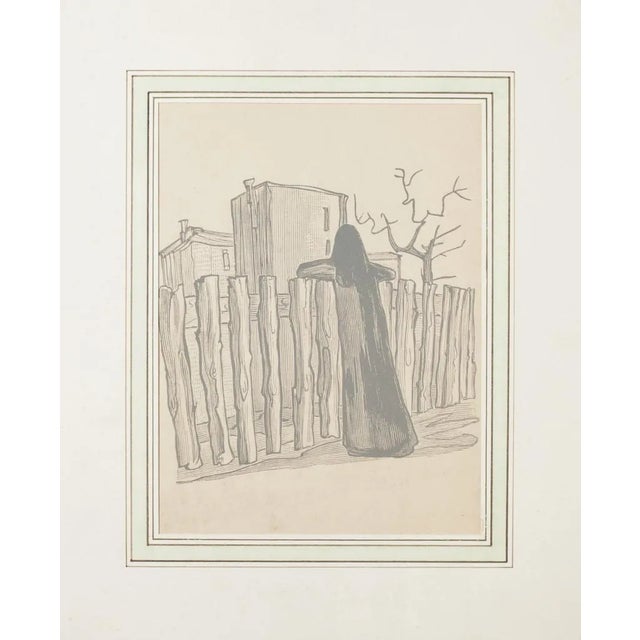 Houses in the City Woodcut Print by Leo Longanesi, 20th Century For Sale