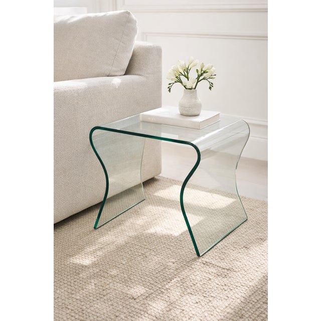 Late 20th Century Late 20th Century Fiam Italia Charlotte De Nuit Curved Glass Side Table – Italian Modern by Prospero Rasulo For Sale - Image 5 of 5
