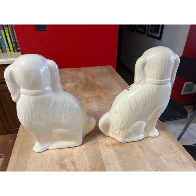 Pair of Vintage Decorated Staffordshire Dogs, Circa 1930's For Sale - Image 15 of 15