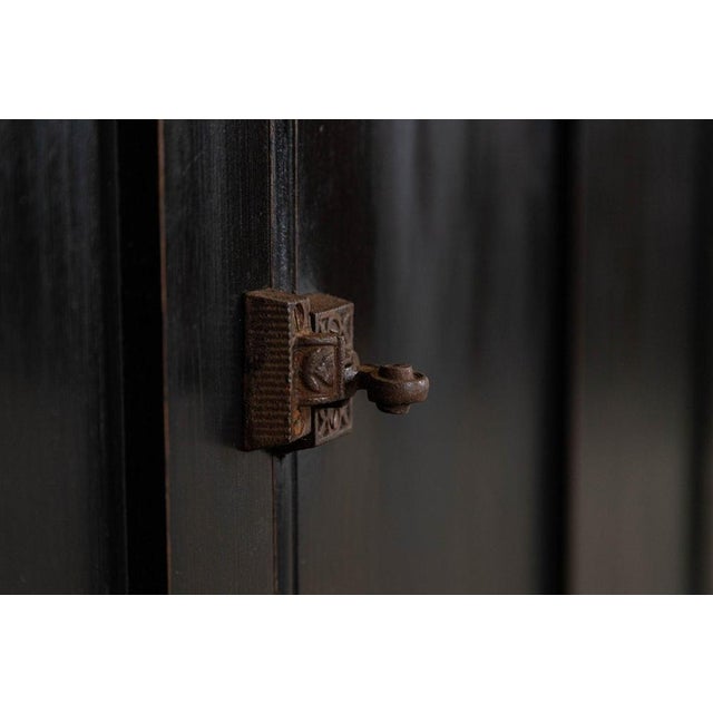 19th Century English Pine Ebonised Dresser Base, 1890s For Sale - Image 10 of 16