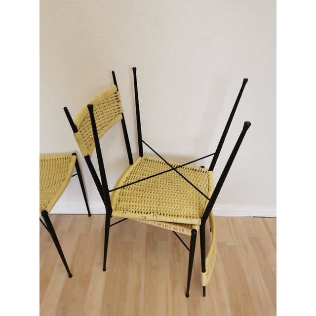 Vintage Italian Dining Chairs in Rattan-Look Plastic, 1970s, Set of 4 For Sale - Image 16 of 18
