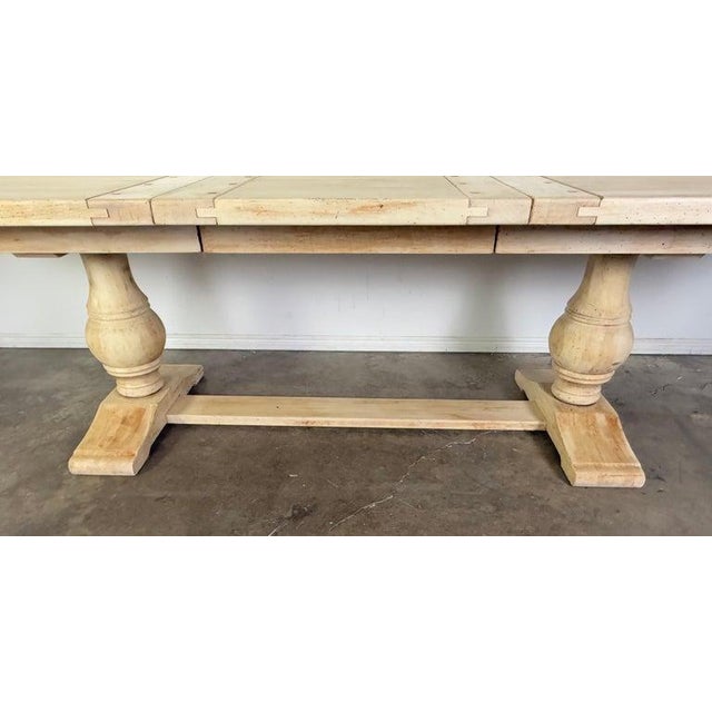 Spanish Style Refractory Table W/ Leaf Extension C. 1930's For Sale - Image 4 of 18