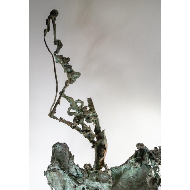 Mid-Century Modernist Abstract Brutalist Verdigris Copper Sculpture Mold of Ant Hill Colony For Sale - Image 15 of 16