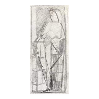 1950s Modern Abstract Figure Drawing For Sale