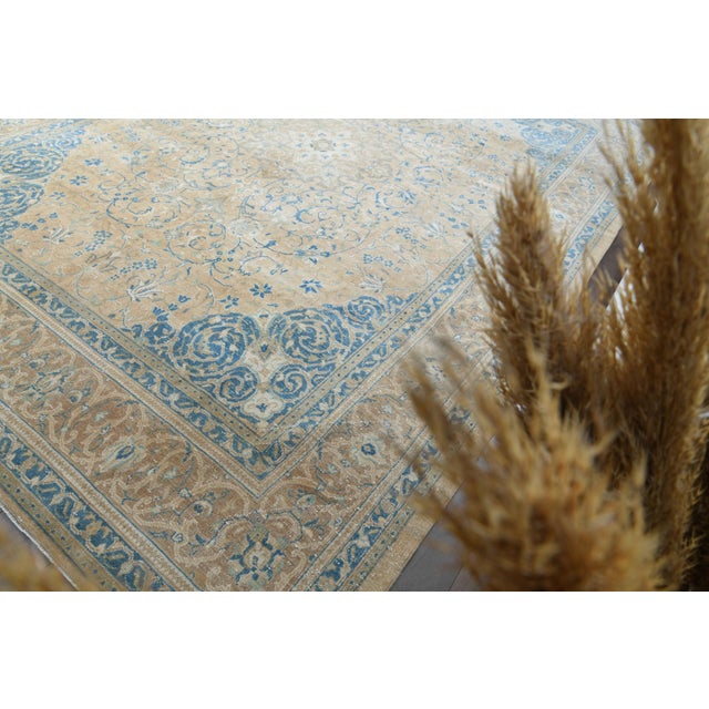 1960s Vintage Persian Handmade Wool Cotton Brown Area Rug For Sale - Image 11 of 11