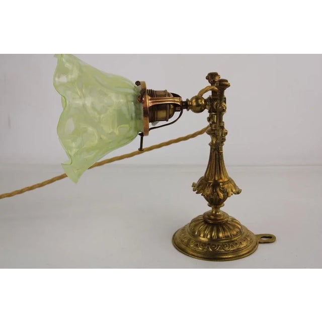 Chartreuse Viennese Art Nouveau Table Lamp, 1900s For Sale - Image 8 of 13