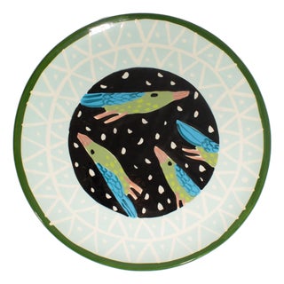 Ceramic Bird Plate by Droll Designs For Sale