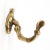 Mid 20th Century Waldorf Astoria Polished Bronze Wall Curtain Hook For Sale - Image 4 of 5