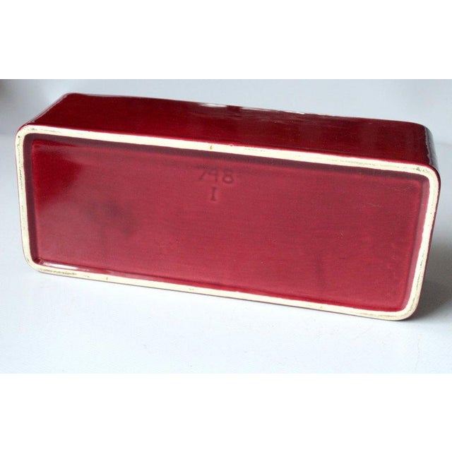 Ceramic 1970s - Original German Bordeaux-Red Ceramic Fish Pot - Herring Pot - Beautifull Kitchen Decoration For Sale - Image 7 of 7