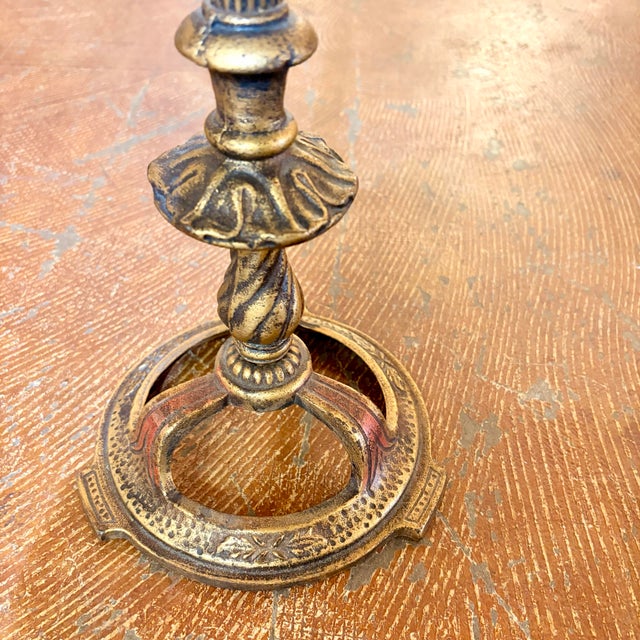 Mid 20th Century Hollywood Regency Pedestal Accent Table With Art Deco Influence For Sale - Image 4 of 12